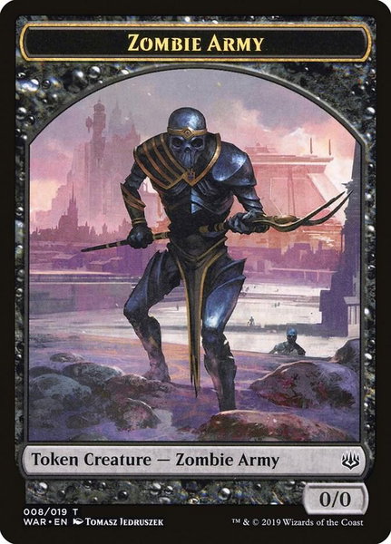 Zombie Army Token (008) - War of the Spark Magic: The Gathering trading card