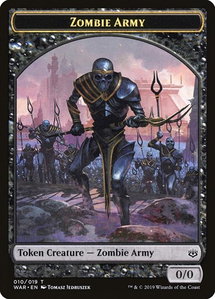 Zombie Army Token (010) - War of the Spark (WAR) #10 - Token Magic: The Gathering Trading Card