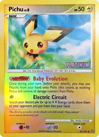 Pichu - 45/106 [Platinum] - Burger King Promos (BKP) #045/100 - Rare Pokémon Trading Card