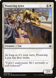 Pouncing Lynx - War of the Spark (WAR) #25 - Common Magic: The Gathering Trading Card