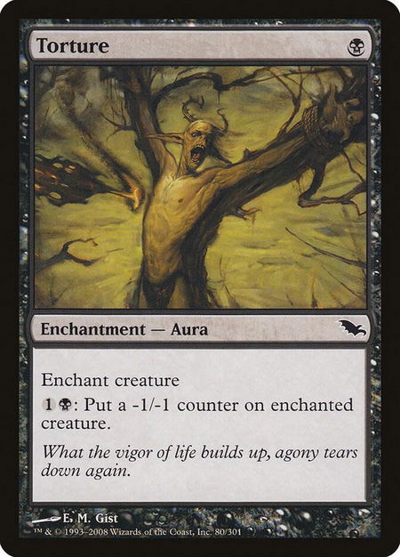 Torture - Shadowmoor Magic: The Gathering trading card
