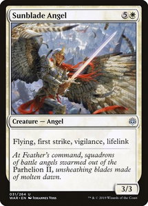 Sunblade Angel - War of the Spark (WAR) #31 - Uncommon Magic: The Gathering Trading Card