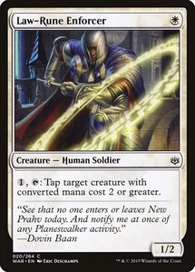 Law-Rune Enforcer - War of the Spark (WAR) #20 - Common Magic: The Gathering Trading Card