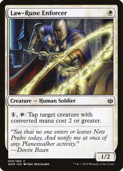 Law-Rune Enforcer - War of the Spark Magic: The Gathering trading card