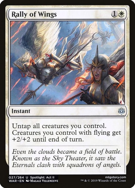 Rally of Wings - War of the Spark Magic: The Gathering trading card