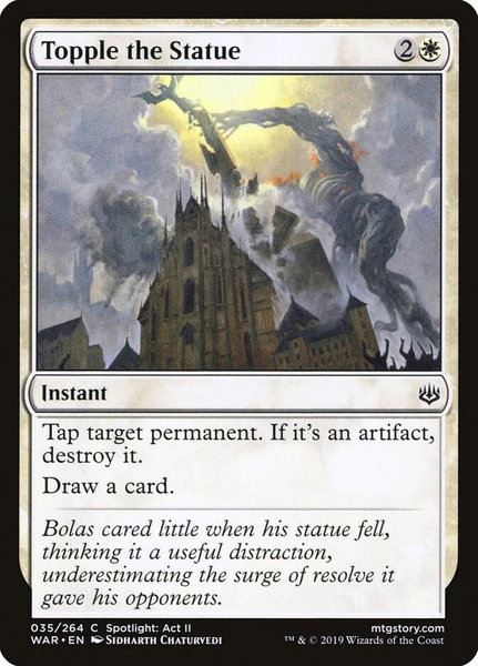Topple the Statue - War of the Spark Magic: The Gathering trading card