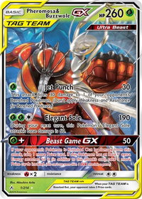 Pheromosa & Buzzwole GX - SM - Unbroken Bonds (SM10) #1/214 - Ultra Rare Pokémon Trading Card