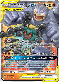 Marshadow & Machamp GX - SM - Unbroken Bonds (SM10) #82/214 - Ultra Rare Pokémon Trading Card