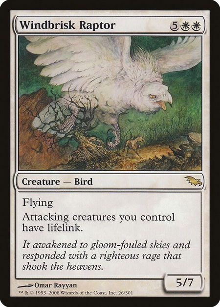 Windbrisk Raptor - Shadowmoor Magic: The Gathering trading card