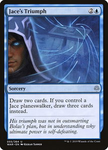 Jace's Triumph - War of the Spark (WAR) #55 - Uncommon Magic: The Gathering Trading Card