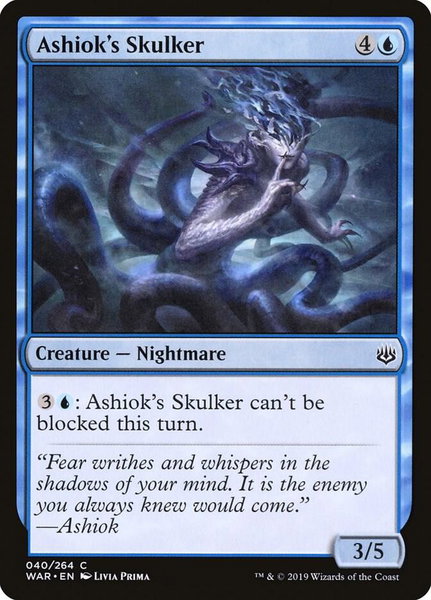 Ashiok's Skulker - War of the Spark Magic: The Gathering trading card