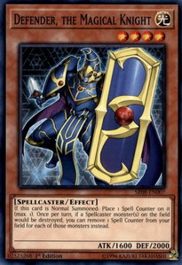 Defender, the Magical Knight - Structure Deck: Order of the Spellcasters (SR08) #SR08-EN007 - Common / Short Print YuGiOh Trading Card