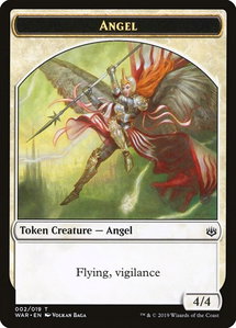 Angel Token - War of the Spark (WAR) #2 - Token Magic: The Gathering Trading Card