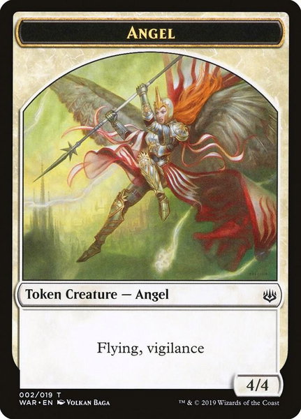 Angel Token trading card from War of the Spark Angel Token - War of the Spark Magic: The Gathering trading card