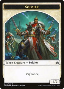 Soldier Token - War of the Spark (WAR) #3 - Token Magic: The Gathering Trading Card