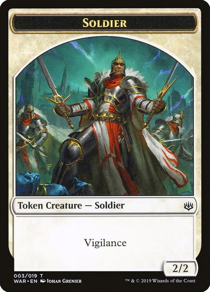 Soldier Token - War of the Spark Magic: The Gathering trading card