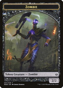 Zombie Token - War of the Spark (WAR) #7 - Token Magic: The Gathering Trading Card