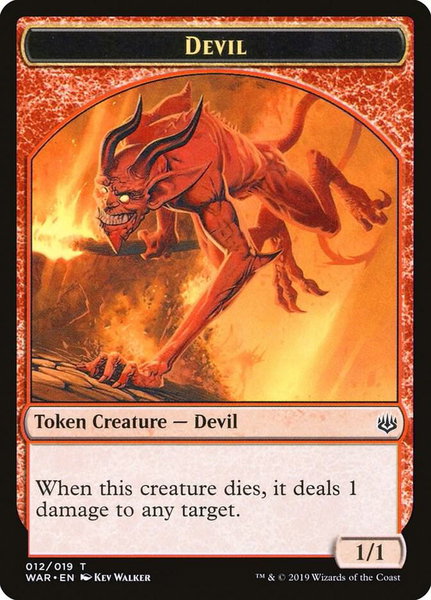 Devil Token - War of the Spark Magic: The Gathering trading card