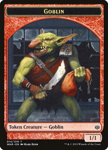 Goblin Token - War of the Spark (WAR) #14 - Token Magic: The Gathering Trading Card