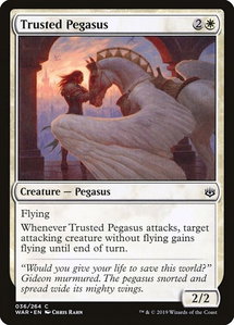 Trusted Pegasus - War of the Spark (WAR) #36 - Common Magic: The Gathering Trading Card