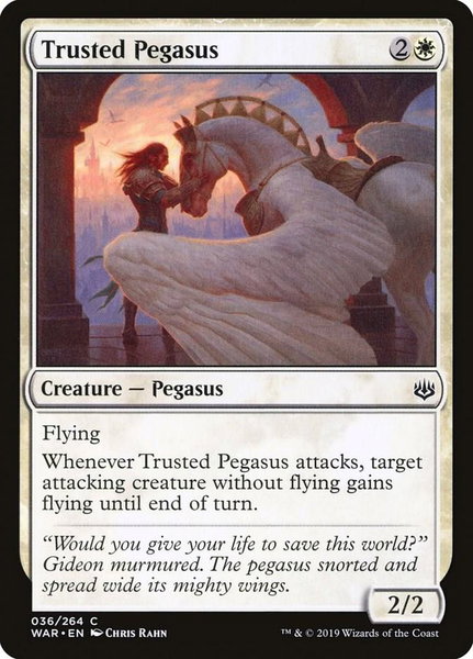 Trusted Pegasus - War of the Spark Magic: The Gathering trading card