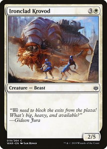 Ironclad Krovod - War of the Spark (WAR) #19 - Common Magic: The Gathering Trading Card