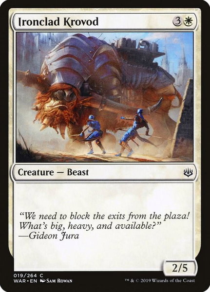 Ironclad Krovod - War of the Spark Magic: The Gathering trading card