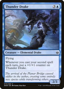 Thunder Drake - War of the Spark (WAR) #73 - Common Magic: The Gathering Trading Card