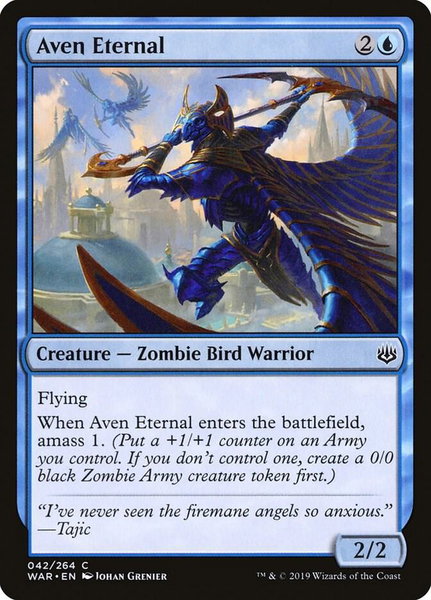 Aven Eternal - War of the Spark Magic: The Gathering trading card
