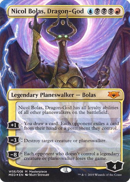 Nicol Bolas, Dragon-God - Mythic Edition: War of the Spark Magic: The Gathering trading card