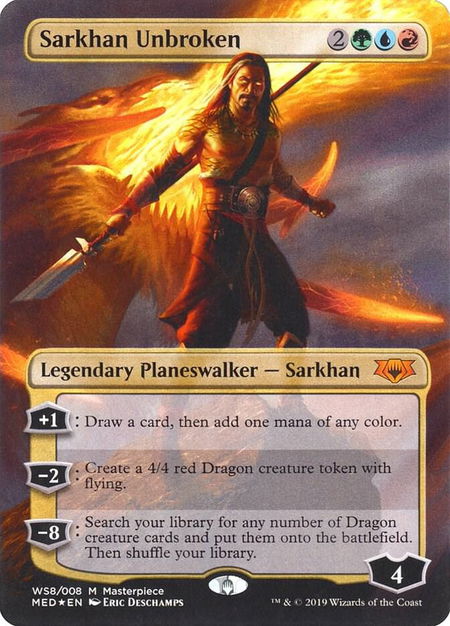 Sarkhan Unbroken - Mythic Edition: War of the Spark Magic: The Gathering trading card