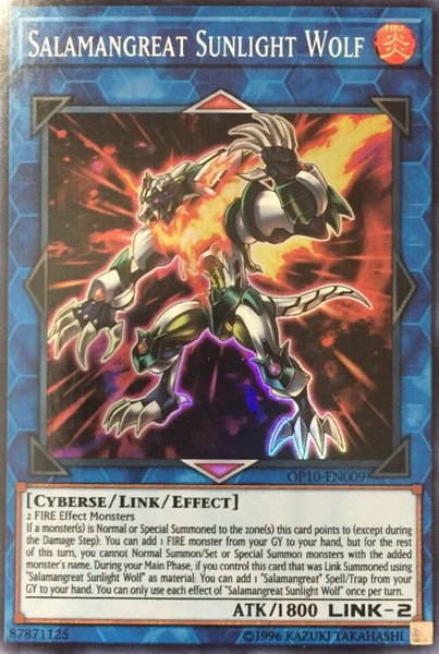 Salamangreat Sunlight Wolf trading card from OTS Tournament Pack 10 Salamangreat Sunlight Wolf - OTS Tournament Pack 10 YuGiOh trading card