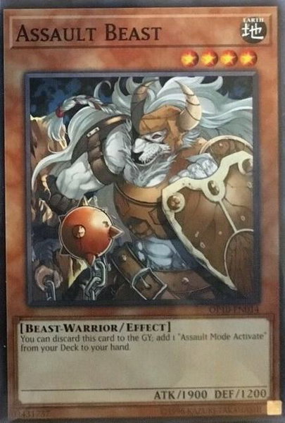 Assault Beast trading card from OTS Tournament Pack 10 Assault Beast - OTS Tournament Pack 10 YuGiOh trading card