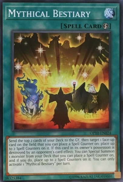 Mythical Bestiary trading card from OTS Tournament Pack 10 Mythical Bestiary - OTS Tournament Pack 10 YuGiOh trading card