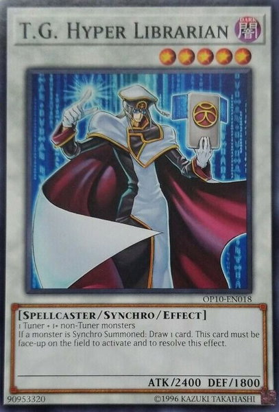 T.G. Hyper Librarian trading card from OTS Tournament Pack 10 T.G. Hyper Librarian - OTS Tournament Pack 10 YuGiOh trading card