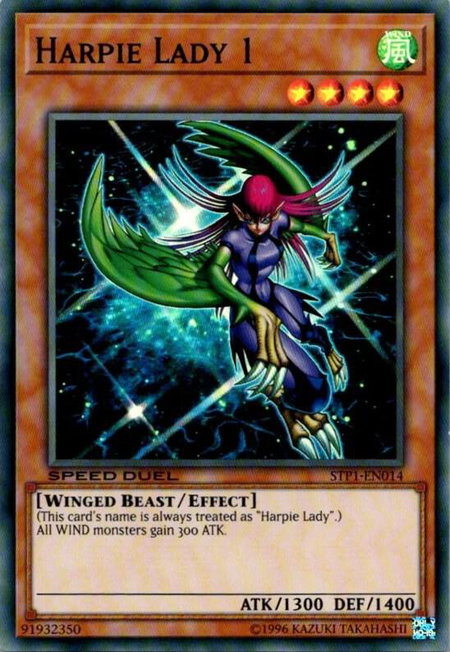 Harpie Lady 1 - Speed Duel: Tournament Pack 1 YuGiOh trading card