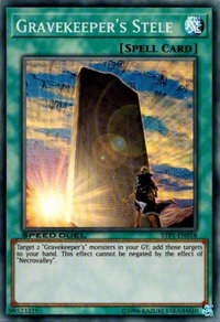 Gravekeeper's Stele - Speed Duel: Tournament Pack 1 (STP1) #STP1-EN018 - Super Rare YuGiOh Trading Card