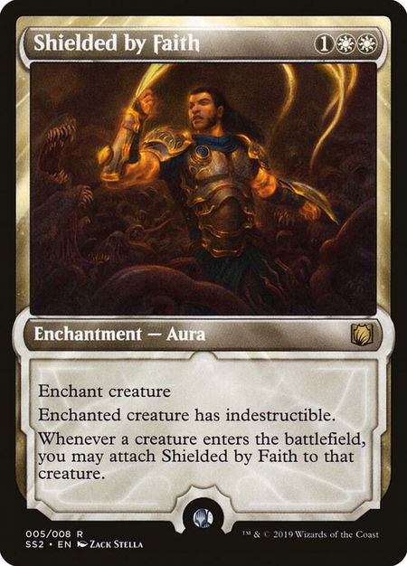 Shielded by Faith - Signature Spellbook: Gideon Magic: The Gathering trading card