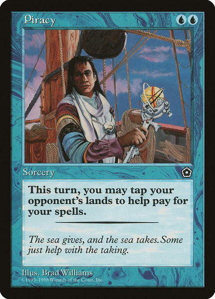 Piracy trading card from Portal Second Age Piracy - Portal Second Age Magic: The Gathering trading card