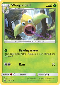 Weepinbell - SM - Unbroken Bonds (SM10) #14/214 - Uncommon Pokémon Trading Card