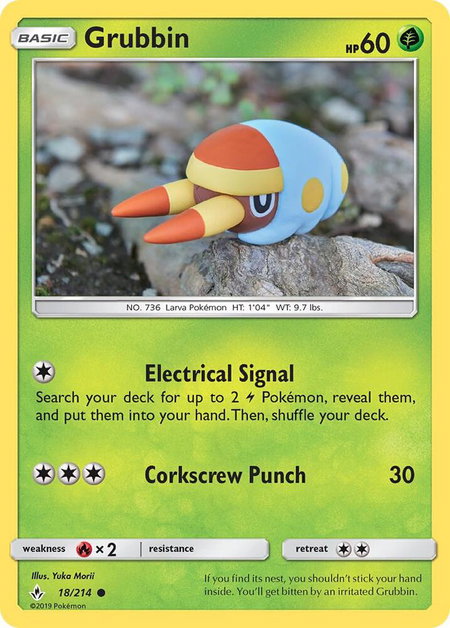 Grubbin - SM - Unbroken Bonds Pokémon trading card
