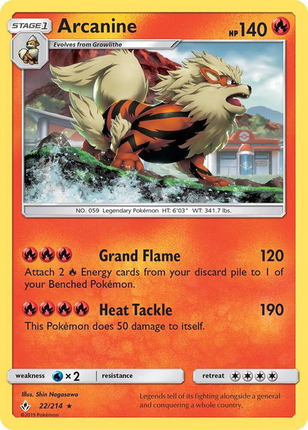 Arcanine - SM - Unbroken Bonds Pokémon trading card