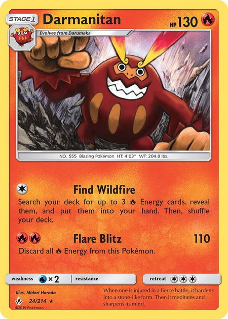 Darmanitan - SM - Unbroken Bonds Pokémon trading card