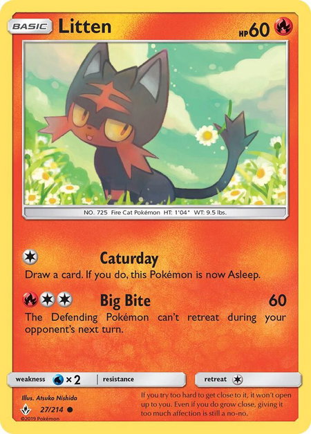 Litten (27) - SM - Unbroken Bonds Pokémon trading card