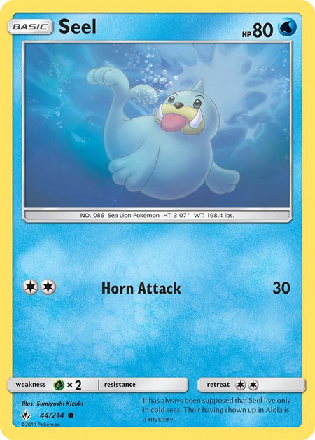 Seel - SM - Unbroken Bonds Pokémon trading card