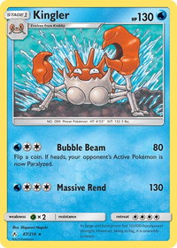 Kingler - SM - Unbroken Bonds (SM10) #47/214 - Rare Pokémon Trading Card