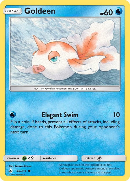 Goldeen - SM - Unbroken Bonds Pokémon trading card