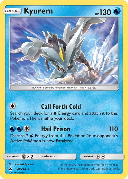 Kyurem - SM - Unbroken Bonds Pokémon trading card