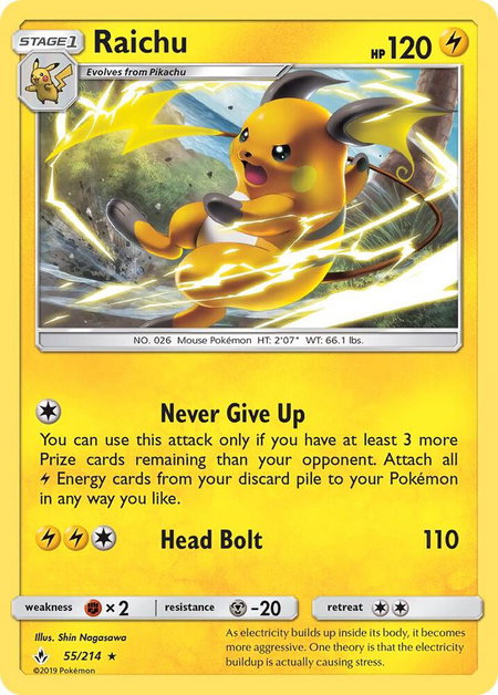 Raichu - SM - Unbroken Bonds Pokémon trading card