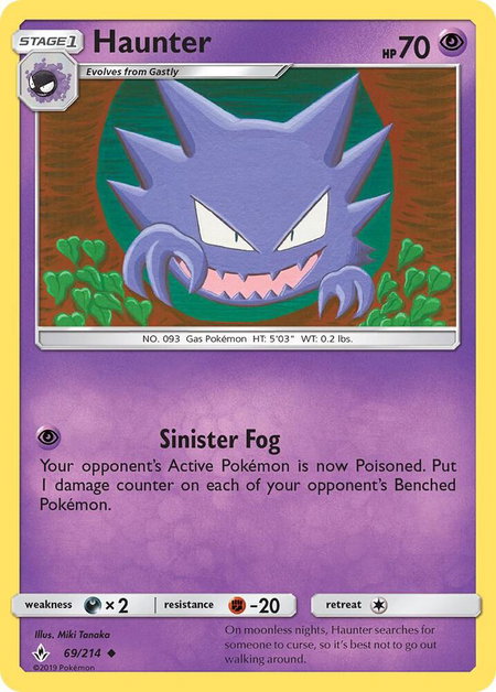 Haunter - SM - Unbroken Bonds Pokémon trading card